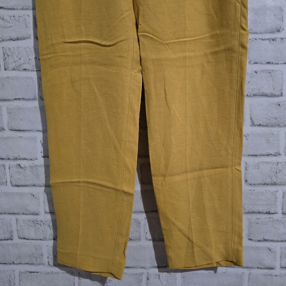 EUC Sezane Georges Linen Blend Trouser Yellow Size 38 / 6 - Picture 6 of 9
